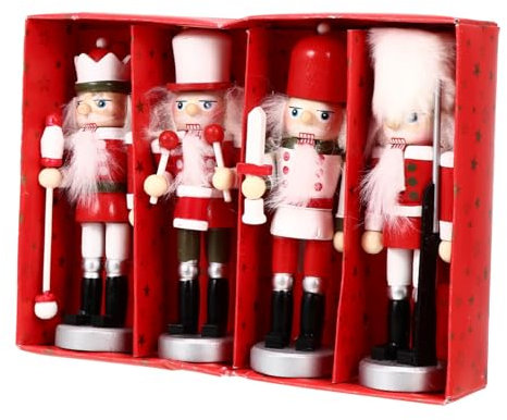 TOPBATHY 4 Stück Nussknacker Wanddekoration Weihnachtshandwerk weihnachtsdeko Wohnkultur Puppen schickes Hängedekor Weihnachtsanhänger europäischer Stil Kunsthandwerk