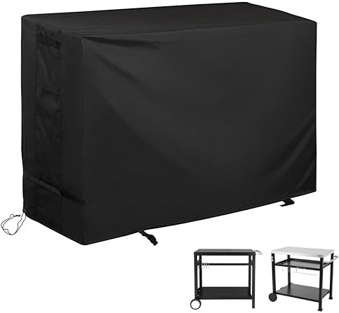 Starcrew Outdoor Grill Tisch Abdeckung für Royal Gourmet Esswagen Tisch, Grillwagen Abdeckung für Feasto Outdoor Pizza Ofen Tisch, Schutzhülle für BBQ Tisch/Outdoor Cooking Prep Table