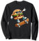 Lustige Hamburger-Käse-Sonnenbrille, Skateboard, Herren, Damen, Kinder Sweatshirt