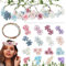 INFUNLY 8 Set Zum Selbermachen von Blumenkronen DIY Blumenkronen Bastelset Handgefertigtes Blumenkronen Girlanden Set Blumenkranz Für Blumen Blumenkrone Kopfhaar Accessoire Für Hochzeit Geburtstag Hei