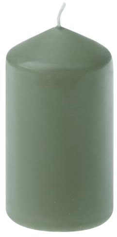 Stumpenkerzen Salbei 100/57 mm, 12 Stück Steinhart Kerzen in RAL-Kerzen Güte Qualität