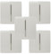 Trendi Modern 1 Gang 1 or 2 way Screwless Rocker Light Switch in Ice White (Pack of 5)