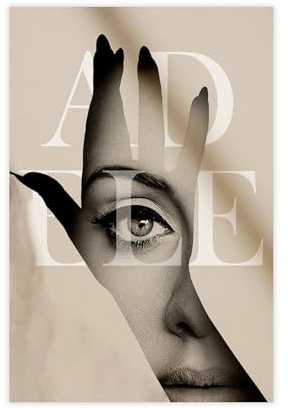 Adele Vintage-Poster (2) Leinwand-Poster, Wandkunst, Dekordruck, Bild Gemälde für Wohnzimmer, Schlafzimmer, Dekoration, 30 x 45 cm