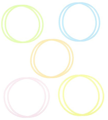 Milisten 10pièces Bracelets Silicone Extensibles Lumineux Lot De Orange Bleu Rose Jaune Vert Parfaits Pour Fêtes Et Activités
