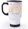 EKAM Personalised Teacher Travel Mug “It Takes a Big Heart to Shape Little Minds” End of School Year Teacher Gift Customise with Teacher’s Name - 14oz Stainless Steel Travel Mug Gift for Teachers