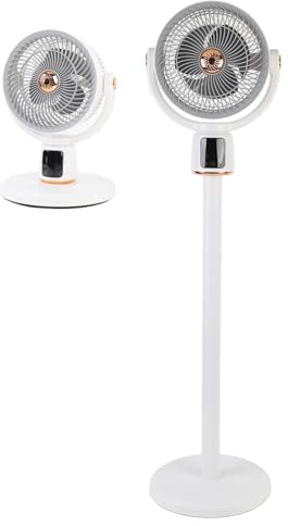 Ghzste Oscillating Standing Fan Strong Air Circulation Adjustable Height Pedestal Stand Fan with Timer and Remote for Indoor Bedroom Living Room
