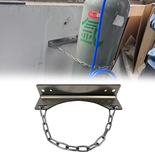 Support de Bouteille D'oxygène Support Mural pour Bouteille D'oxygène avec Vis, Support en Acier pour Bouteille de Gaz, Étagère de Rangement pour Bouteille de Protoxyde D'azote(25cm (9 7/8))