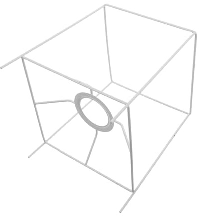 Marco de Lámpara Colgante E27 de Hierro, Soporte Blanco | Anillo Adaptador para Pantalla, Compatible LED E Incandescente, Uso en Dormitorios y Estudios