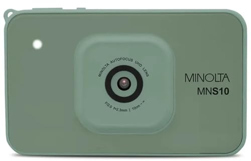 Minolta Fotocamera digitale da 48 MP, video HD ultra sottile 4K, display LCD IPS da 2,9 pollici, obiettivo autofocus con stabilizzazione digitale dell'immagine, zoom digitale 4X, fotocamera da viaggio