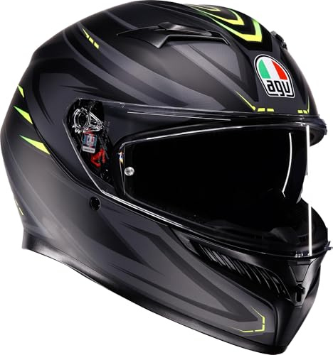 AGV K3 Syth Helm, schwarz matt/gelb, L (59/60)