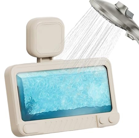 Generisch Dusch Handy Halter | 360° Drehung Saugnapf Handyhalter Mit Lautsprecher - Stoßfeste Dusch Smartphone Hülle - Für Badezimmer Küche Schlafzimmer Wohnheim Hotel