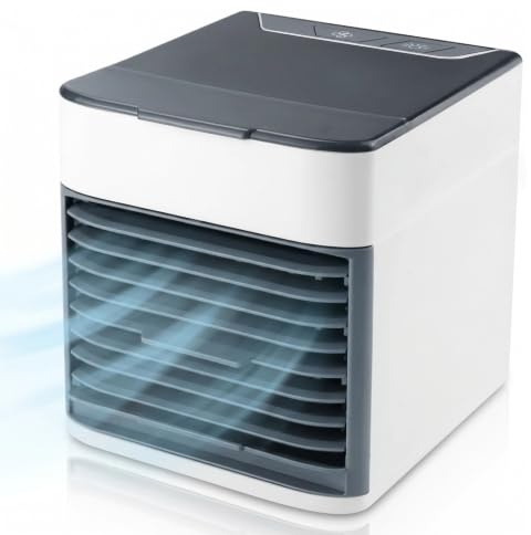 Ventilador de Escritorio portátil, Mini Ventilador Ultra Potente purificador humidificador 3 en 1 Enfriador Personal Arctic de 3 velocidades