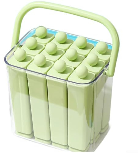 Zenllihome Eiswürfelform mit Deckel, Silikon Eisformen für Gefrierschrank, Twist und Release Ice Maker, Wiederverwendbare Kunststoff Eiswürfelformen für große Würfel und kalte Getränke (D)