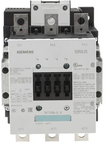 Siemens 3RT1056-6AP36 3-Pole Contactor, White, Size S6