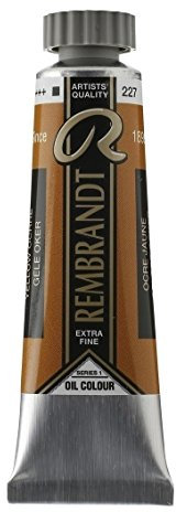 Rembrandt Ölfarbe - Gelber Ocker 227 15 ml Tube - Extrafeine Qualitäts-Ölfarbe für Künstler - Hohe Pigmentkonzentration - Maximale Lichtechtheit - Butterartige Konsistenz für klare Pinselstriche