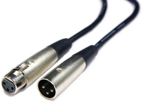 Loops 1m 3 Pin XLR Male to Female Cable - PRO Audio Microphone Speaker Mixer Lead