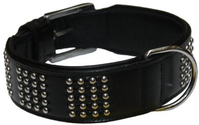 Nobby Leder Halsband VINTO, schwarz 65 cm (58-63 cm), 50 mm, 1 Stück