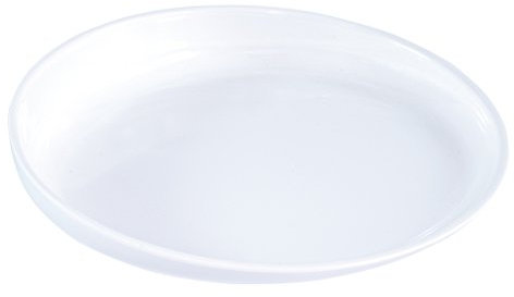 Sundo Homecare GmbH Runder Teller mit Randerhöhung, Deluxe, Melamin, Plastikharz-Konstruktion, Dinner plate, Rund, Weiß, 20 cm, 1 Stück
