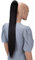 CAISHA 70cm Extralang Clip On Haarteil Zopf Pferdeschwanz Hitzebeständig Synthetik Glatt Schwarzbraun H158