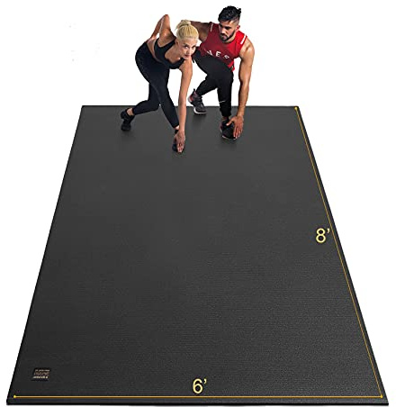 GXMMAT Extra Large Exercise Mat 16'x6'/12'x6'/10'x6'/8'x6'(7mm)