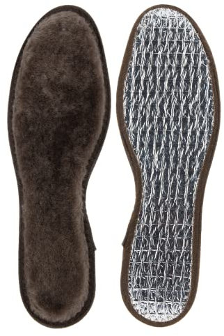 GreenFeet Lammfell Einlegesohlen mit Alu-Korkboden, braun, Gr. 36-47, Damen, Herren, mit gratis 5h Wärmebooster, nachhaltige Wärmesohlen, Wintersohlen (38 EU)