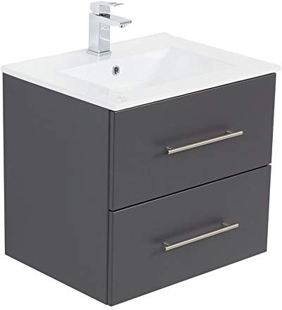 Posseik Homeline Badmöbel, 16 mm MDF, anthrazit seidenglanz, One Size