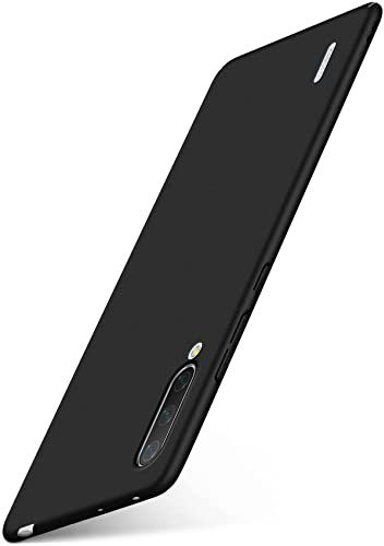 moex für Xiaomi Mi 9 Lite Hülle Ultra Dünn, Schutzhülle mit erhöhtem Kameraschutz, Slim Cover Hardcase Backcover, Dünnste Handyhülle Minimalistisch Alpha Case, Matt Schwarz