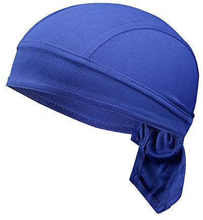 Piratenmütze Bikertuch Stirnband Hip Hop Cap aus Baumwolle Turbanhut Bandana Cap Sommermütze Kopftuch Atmungsaktive Sport Headwraps Fahrrad Kopfbedeckung Unisex Durags Hut Bikertuch Blau