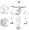Mobile Baby Windspiele, Hölz mit Filzbällen, Mobile Babybett Bettglocke Anhänger für Jungen Mädchen, Hängende Bettglocke aus Filz für Neugeborenen Kinderzimmer Babyzimmer Deko