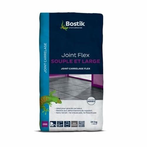 Souple et Large Joint Flex, Gris Ciment, 25 kg