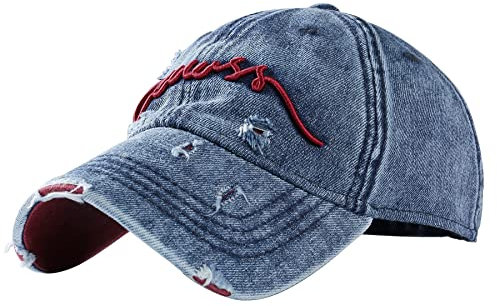 CACUSS Baseballkappe Unisex verstellbar für Erwachsene 100% Baumwolle Baseball Cap Outdoor Sports (B0477-blau)