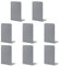 MSDADA Buchstützen aus Metall L, 102x203x135mm, 4 Paar CD Buchständer Kinder, Bücherregal für Schule Zuhause Büro Bibliothek Decorative(Grau)