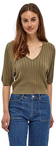 Desires ,Women's ,Geisha Rib Shortsleeve Pullover, 3975 MERMAID GREEN ,XL