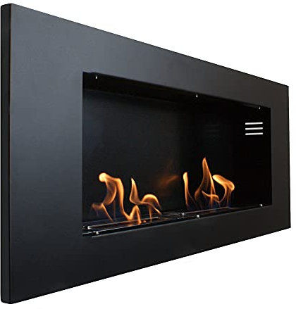 Kaminbau Mierzwa Aurora Deluxe - Caminetto a bioetanolo, colore: Nero opaco