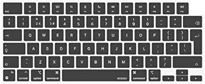 MOSISO Tastaturabdeckung Skin Kompatibel mit MacBook Air 13,6 M3 A3113 M2 A2681 2025-2022, für MacBook Air 15 2025-2023, für Mac Pro 14/16 Zoll M4 M3 M2 M1 2021-2025, EU-Layout,Space Grau