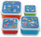 Tyrrell Katz Kids Snack Boxes with Space Print - Children's 4 Piece Set - Freezer Safe Square Food Storage Containers