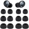 Ersatz-Ohrstöpsel aus Silikon für Ker, Soundcore Space A40, Soundcore Sport X10, Life A1, Life P3, Life P3i, passend in Hülle, Ohrstöpselspitzen, 6 Paar S/M/L, 3 Größen, Schwarz