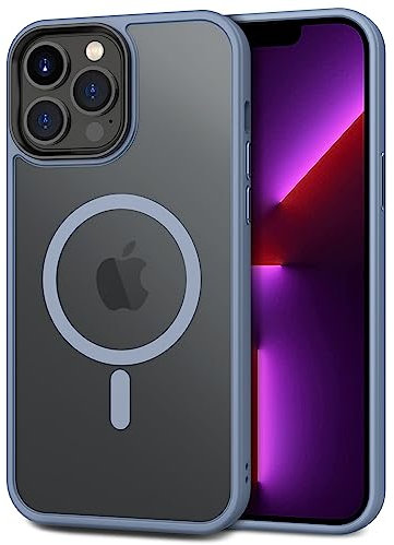 CACOE Magnetisch Hülle für iPhone 13 Pro Max 6.7 Zoll 6.7 Zoll,kompatibel mit MagSafe,Durchscheinende Matt Handyhülle Stoßfest Kratzfest Schutzhülle Cover