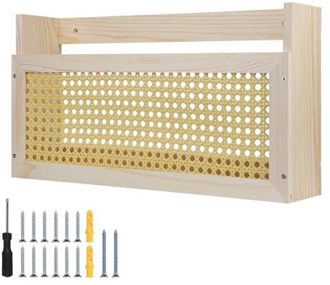 CPROSP Zeitschriftenständer Holz 44*24*10 cm, Zeitungshalter Wandregal, , Magazinhalter, Wandorganizer für Eingangsbereich, Wohnzimmer, Wartezimmer, Kinderzimmer, Büro