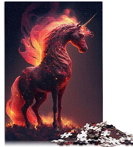 Puzzle für Erwachsene Blazing Unicorn Papppuzzles 1000 teiliges Puzzle für Erwachsene Kinder ab 12 Jahren Weihnachtspuzzlegeschenke 10,27 x 20,47/26 * 38cm.