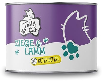 Tasty Cat Nassfutter für Katzen Ziege & Lamm 6 x 200g. | getreidefrei | zuckerfrei