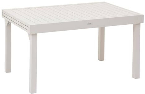 Hespéride - Table de Jardin Extensible Piazza Argile - 10 Places - Aluminium Traité Epoxy Antirouille - Meuble d'Extérieur à Rallonge Coulissante