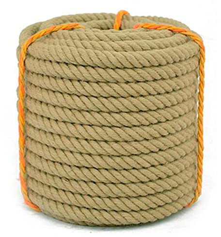 IkErna 50 M Jute Gartenseil Twisted Hanf Seil, Camping Diy Cat Crocker Twine Kode/40Mm 50M