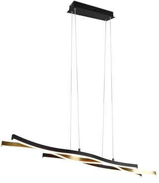 lightling Blake LED Pendelleuchte messing matt metall, dimmbar, 35 Watt, Breite: 107 cm, Höhe verstellbar bis 150 cm, Tiefe 15 cm