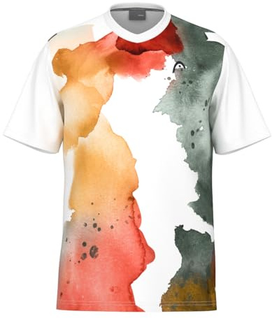 HEAD TOPSPIN T-Shirt Men, Print Vision/Orange Alert