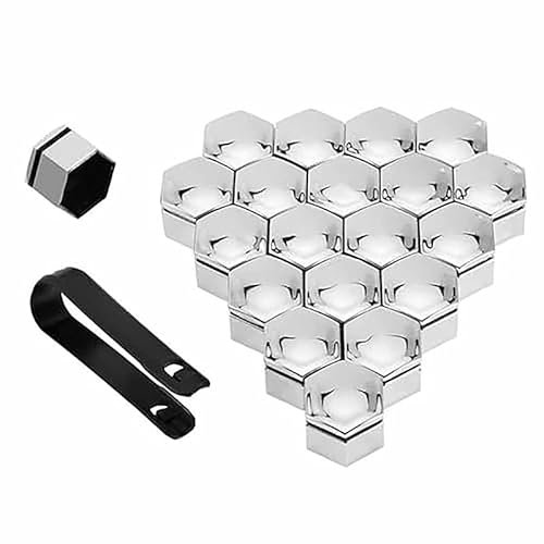 HHYHUJYG 20pcs Radmutternkappen, Für Toyota Yaris Prius Auris Prado Verso Tundra Hilux,Diebstahlschutz,Radbolzen Kappen,Auto Radkappen,Schraubenabdeckung,Hub Dust Caps,B-17mm