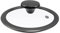 HEVSTIL 6 Inch Tempered Glass Lid Pan Lid for Frying Pan Glass Lid with Knob Pan Lid Glass Vented Skillet Cover for Cast Iron Skillet,Black, ST2114