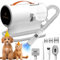 Ubrobo Aspirateur de toilettage pour chien, aspirateur de toilettage pour animaux de compagnie avec aspiration puissante de 12 000 Pa, grande capacité de 2 L, kit de toilettage pour animaux