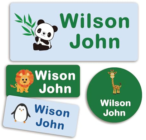 304 Namensaufkleber Kinder für Kleidung, Personalised Clothing Labels, Waterproof Name Stickers for Care Home, Name Tags Stick Name Labels for Clothes Kids, School Uniform,Shoes Pencil