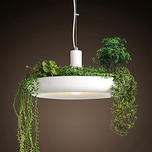 EDASQRF Modern Flower Pots Pendant Plant Flower Pot Chandelier Ceiling Light Creative Iron Dining Room Pastoral Office Light Fixture Bookstore Hanging Lamp Decoration E27 Auspicious clouds